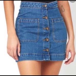 We The Free Denim retro button skirt size 25